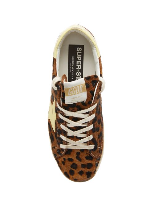 GOLDEN GOOSESneakers Super-Star in cavallino stampa leopardo Golden Goose | GWF00101.F008685.55801LEOPARD/PALE YELLOW